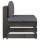 vidaXL Modulares Mittelsofa mit Kissen Grau Imprägniertes Holz