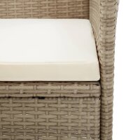 vidaXL 3-tlg. Garten-Essgruppe Beige