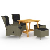 vidaXL 5-tlg. Garten-Essgruppe Braun