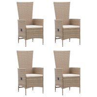 vidaXL 5-tlg. Garten-Essgruppe Beige