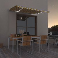 vidaXL Gelenkarmmarkise Einziehbar mit LED 300x250 cm...