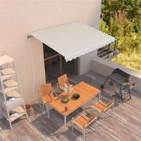 vidaXL Gelenkarmmarkise Automatisch 300x250 cm Creme