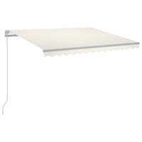 vidaXL Gelenkarmmarkise Einziehbar mit LED 350x250 cm Creme