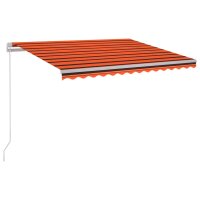 vidaXL Gelenkarmmarkise Einziehbar mit LED 350x250 cm Orange und Braun