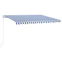 WOWONA Gelenkarmmarkise Einziehbar mit LED 400x300 cm...