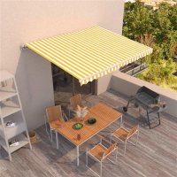 vidaXL Gelenkarmmarkise Einziehbar 450x300 cm Gelb und...