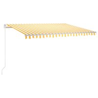 vidaXL Gelenkarmmarkise Einziehbar 450x300 cm Gelb und...