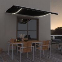 vidaXL Gelenkarmmarkise Einziehbar mit LED 450x300 cm...