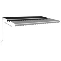 vidaXL Gelenkarmmarkise Einziehbar mit LED 500x300 cm Anthrazit