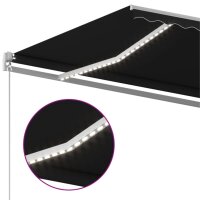 vidaXL Gelenkarmmarkise Einziehbar mit LED 500x300 cm Anthrazit