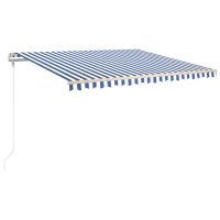 vidaXL Gelenkarmmarkise Automatisch 400x350 cm Blau und...