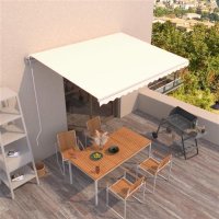 vidaXL Gelenkarmmarkise Automatisch 400x350 cm Creme