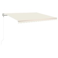 vidaXL Gelenkarmmarkise Automatisch 400x350 cm Creme