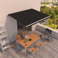 vidaXL Gelenkarmmarkise Automatisch 400x350 cm Anthrazit