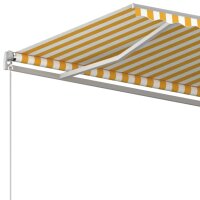 vidaXL Gelenkarmmarkise Einziehbar 500x350 cm Gelb und Wei&szlig;