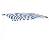 WOWONA Gelenkarmmarkise Einziehbar mit LED 500x350 cm...