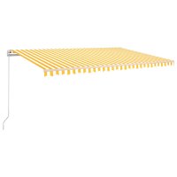 WOWONA Gelenkarmmarkise Einziehbar mit LED 500x350 cm...