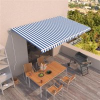 vidaXL Gelenkarmmarkise Automatisch 500x350 cm Blau und...