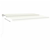 vidaXL Automatische Markise mit LED & Windsensor 500x350 cm Creme