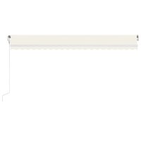 vidaXL Automatische Markise mit LED & Windsensor 500x350 cm Creme