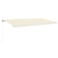 vidaXL Gelenkarmmarkise Automatisch 600x350 cm Creme