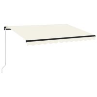 vidaXL Gelenkarmmarkise Einziehbar 350x250 cm Creme