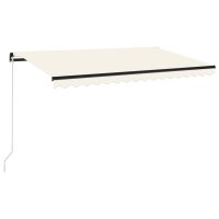 vidaXL Gelenkarmmarkise Einziehbar 450x300 cm Creme