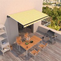 vidaXL Gelenkarmmarkise Einziehbar 450x300 cm Gelb und...