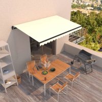 vidaXL Gelenkarmmarkise Einziehbar 400x350 cm Creme