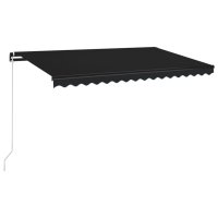 vidaXL Gelenkarmmarkise Einziehbar 400x350 cm Anthrazit
