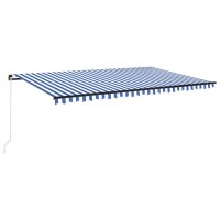 vidaXL Gelenkarmmarkise Einziehbar 500x350 cm Blau und...