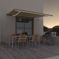 vidaXL Gelenkarmmarkise Einziehbar mit LED 500x350 cm...