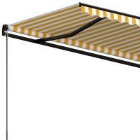 vidaXL Gelenkarmmarkise Einziehbar 600x350 cm Gelb und Wei&szlig;