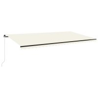 vidaXL Gelenkarmmarkise Einziehbar mit LED 600x350 cm Creme