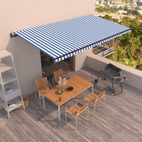 vidaXL Gelenkarmmarkise Automatisch 600x350 cm Blau und...
