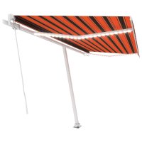 WOWONA Gelenkarmmarkise Einziehbar mit LED 400x300 cm...