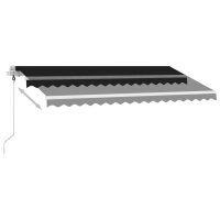 vidaXL Automatische Markise mit LED &amp; Windsensor 400x300 cm Anthrazit