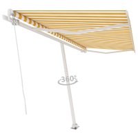 vidaXL Standmarkise Einziehbar Handbetrieben 450x300 cm...