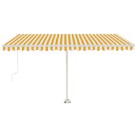 vidaXL Gelenkarmmarkise Einziehbar mit LED 450x300 cm...