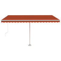 vidaXL Gelenkarmmarkise Einziehbar mit LED 450x300 cm...