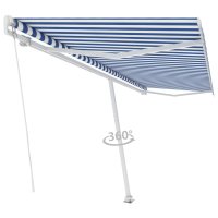 vidaXL Standmarkise Einziehbar Handbetrieben 500x300 cm...