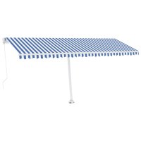 vidaXL Standmarkise Einziehbar Handbetrieben 500x300 cm...