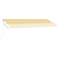 vidaXL Automatische Markise mit LED & Windsensor 500x300 Gelb/Weiß