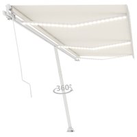 vidaXL Gelenkarmmarkise Einziehbar mit LED 600x300 cm...