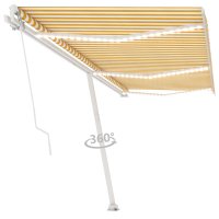 vidaXL Gelenkarmmarkise Einziehbar mit LED 600x300 cm...