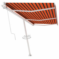 vidaXL Standmarkise Automatisch 600x300 cm Orange/Braun