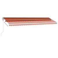 vidaXL Standmarkise Automatisch 600x300 cm Orange/Braun