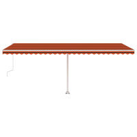 vidaXL Standmarkise Automatisch 600x300 cm Orange/Braun