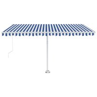 vidaXL Gelenkarmmarkise Einziehbar mit LED 400x350 cm...