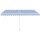 vidaXL Standmarkise Automatisch 400x350 cm Blau/Weiß